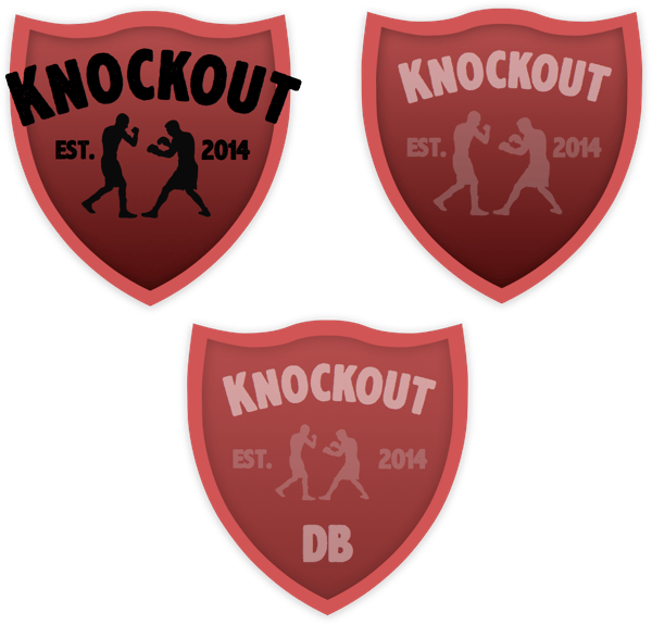 3 versions of knockoutDB logo